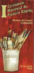 Cartel oficial de la primera ediciÃ³n del Certamen de Pintura RÃ¡pida de Medina del Campo.