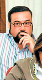 El nuevo secretario general de los socialistas medinenses, Fernando SÃ¡nchez Pastor, durante un Pleno municipal.